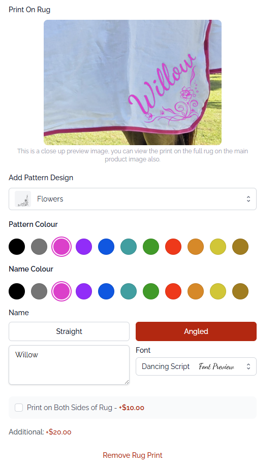 Front zipper pouch with included key ring.