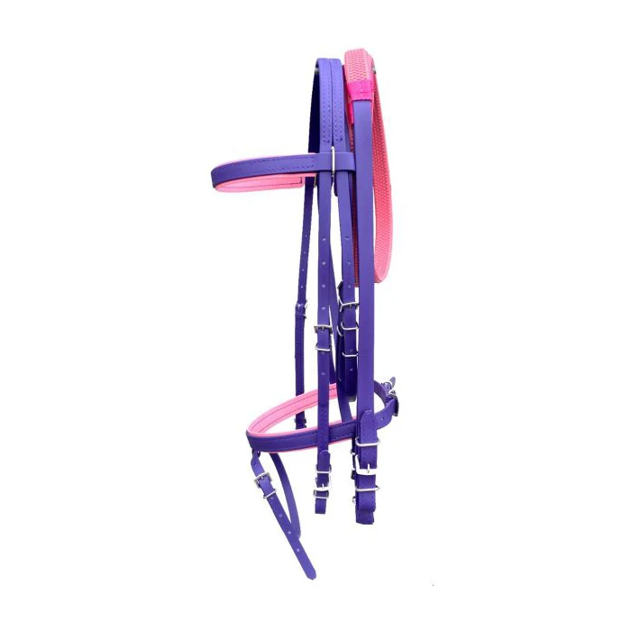 Hanoverian Bridle/Reins - Purple & Pink product image