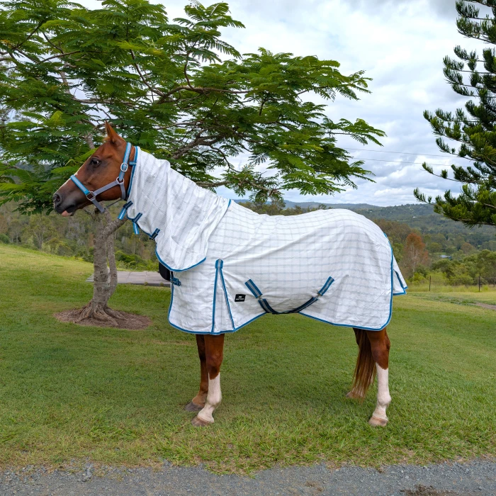 Ripstop Combo Horse Rug - Teal & Grey  product image