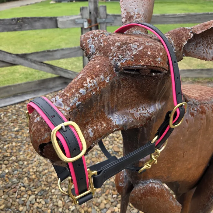 2 Tone Halter - Black & Pink - Clearance