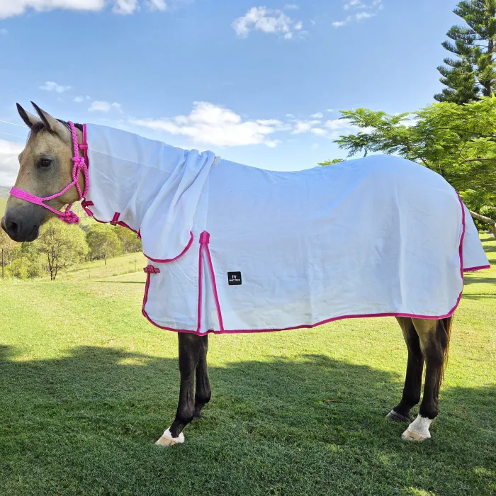 Flag Combo Horse Rug - Pink Trim
