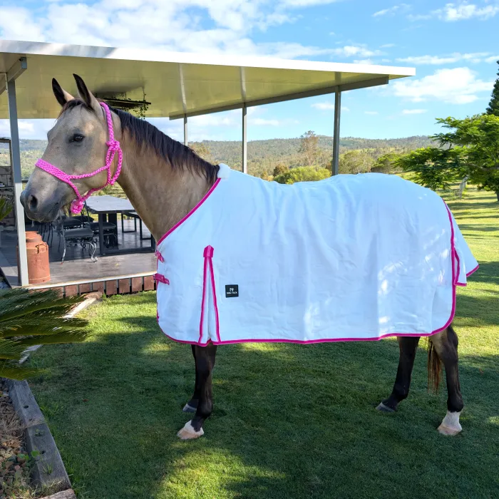 Flag Horse Rug - Pink Trim