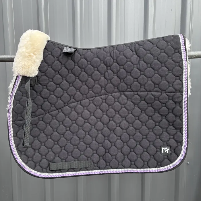 AP Genuine Sheepskin Saddle Pad - Black - FULL