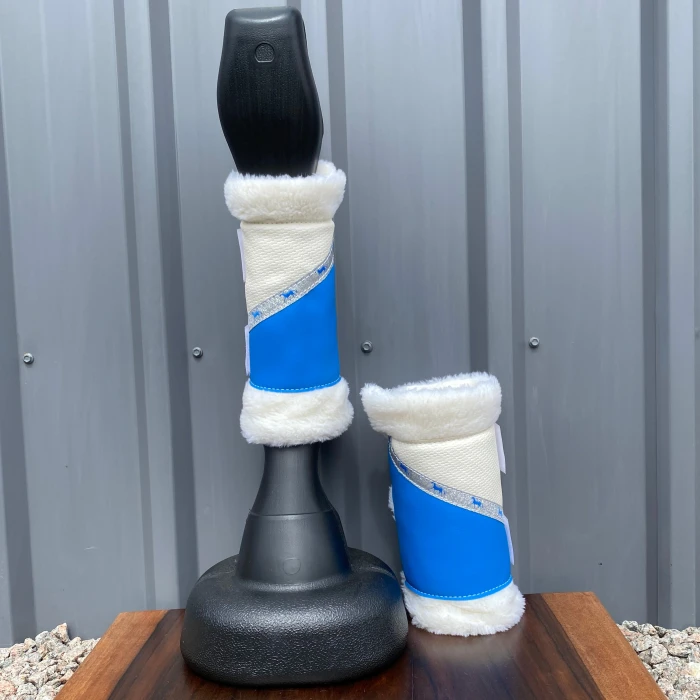 Sherpa Boots - Blue/White & Silver product image